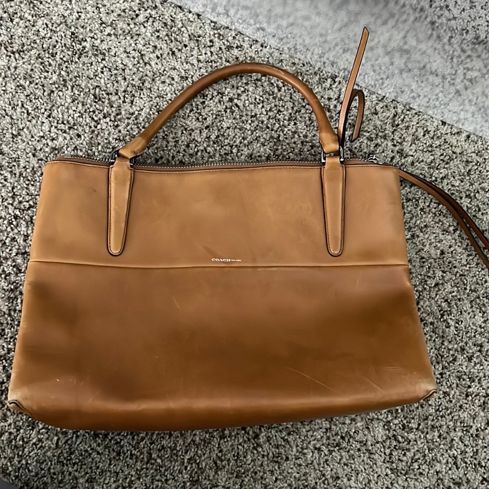 vintage coach leather shoulder bag